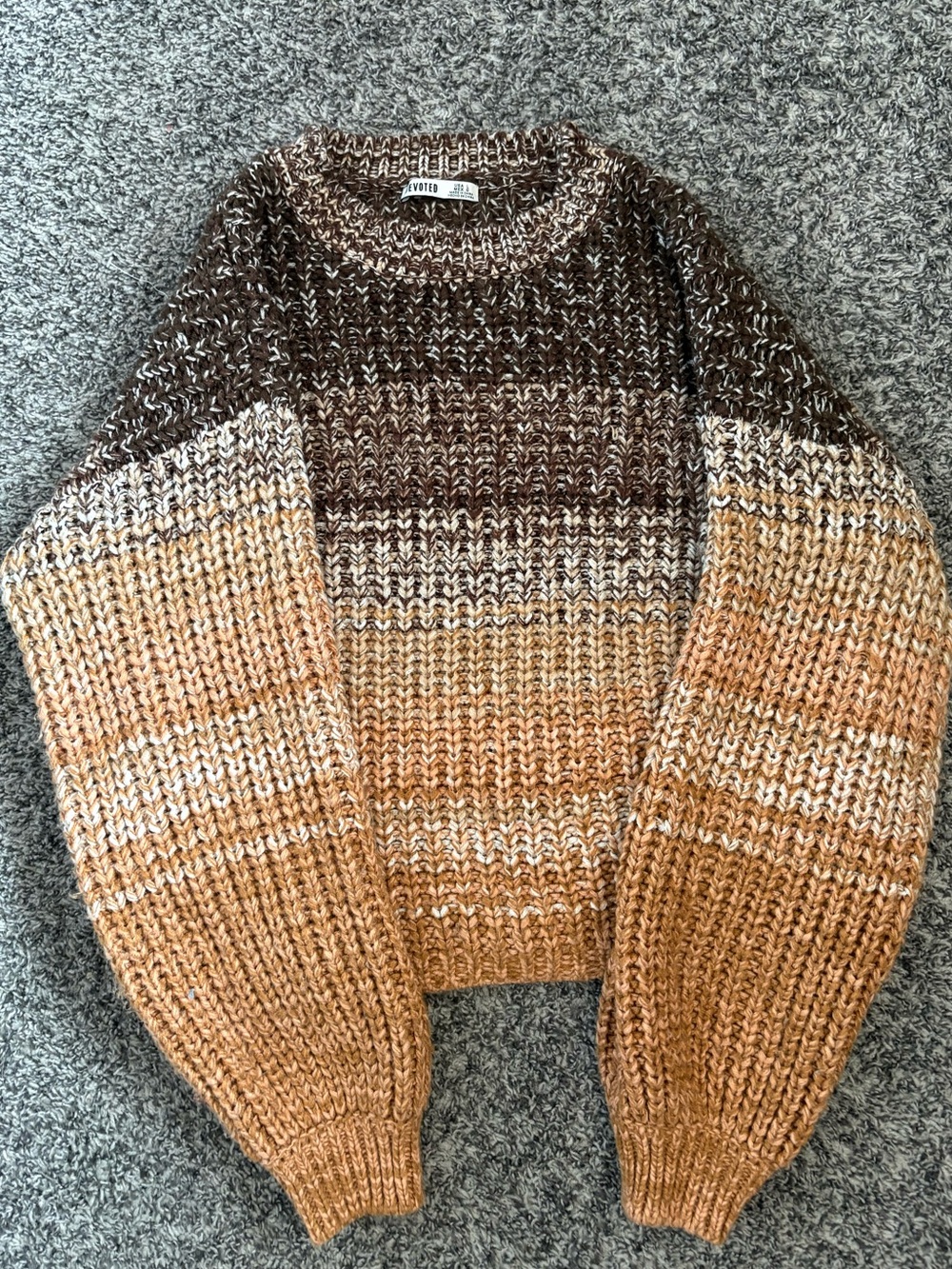 Gradient Ombre Knit Sweater